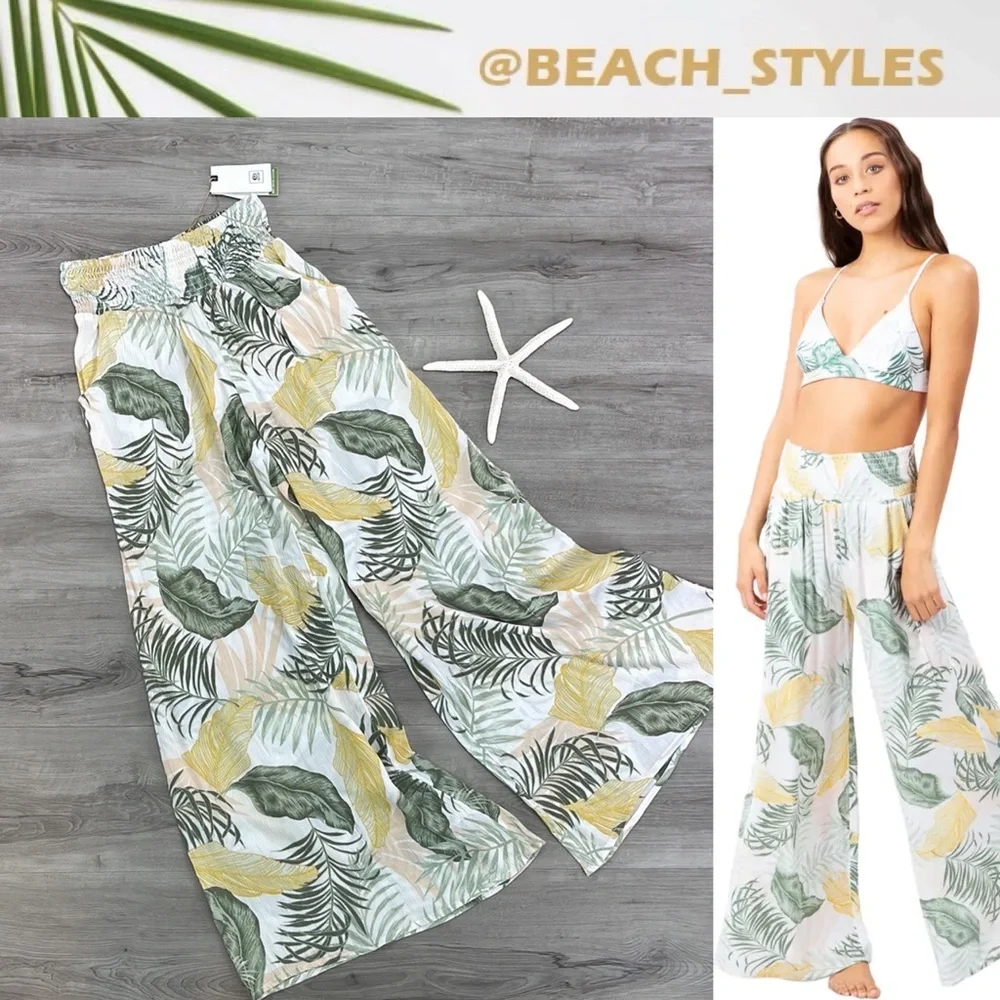 🔆RIP CURL🔆COATAL PLALM BEACH PANTS - Picture 1 of 12